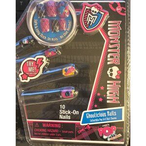 Monster High Ghoulicious Nails 10 Stick-On Nail Charms By Pop Girl Skulls & Art